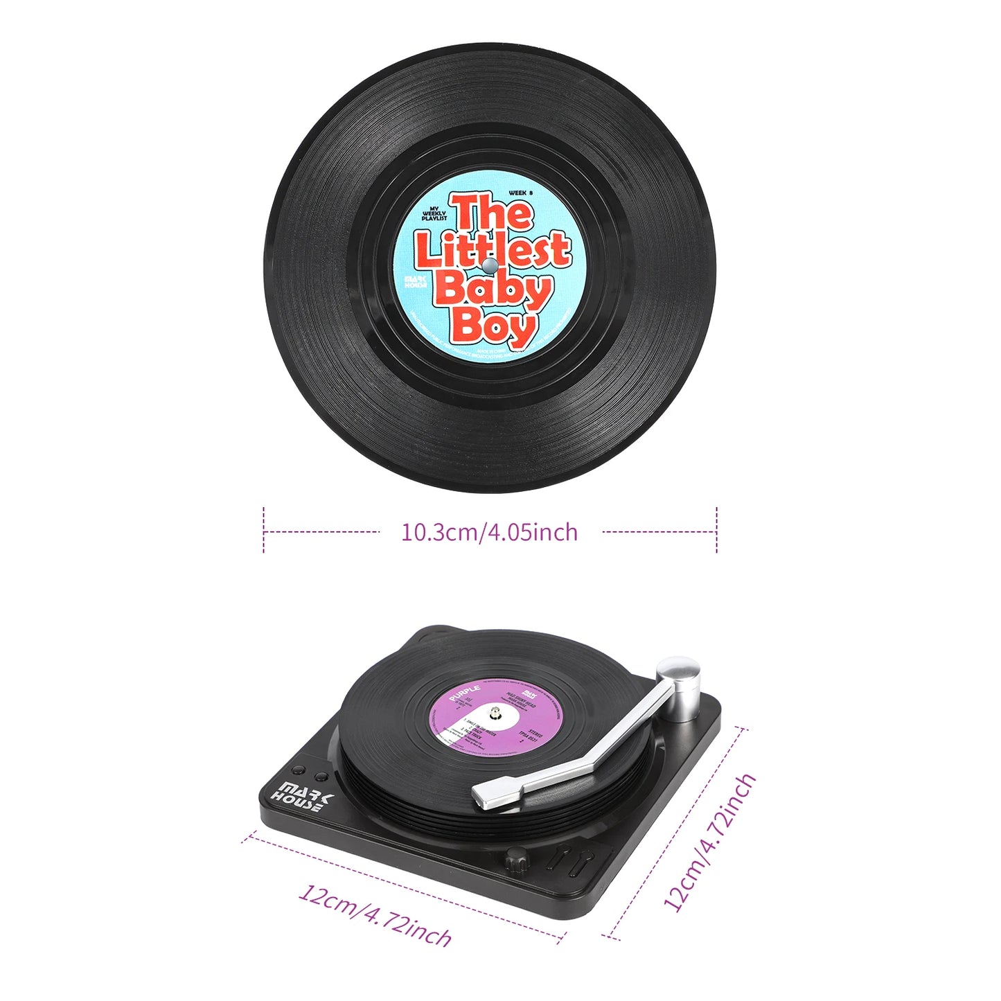 6 Pieces Vinyl Record Coasters