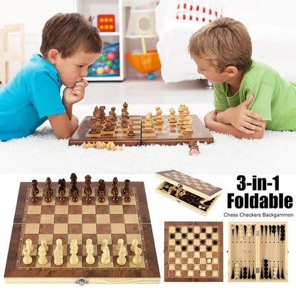 Chess Board Sets Folding Storage Wooden