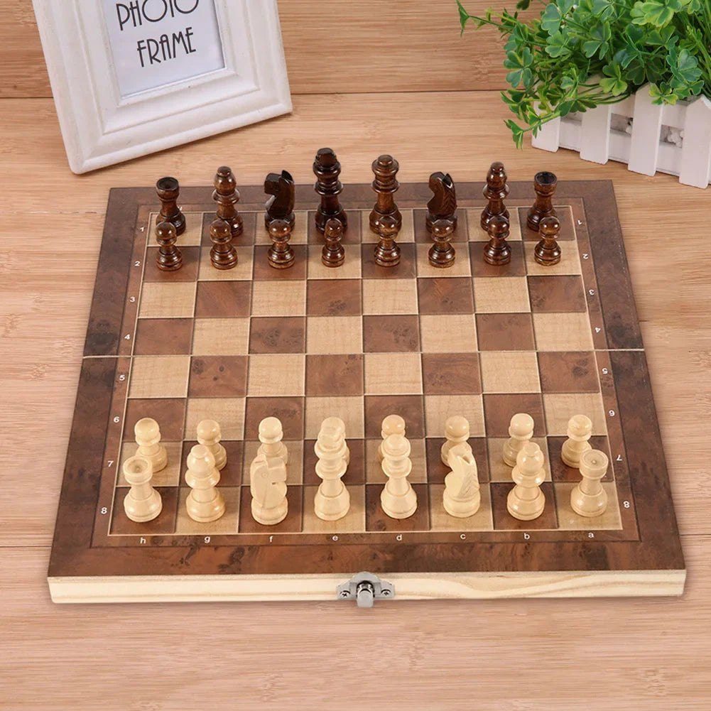 Chess Board Sets Folding Storage Wooden