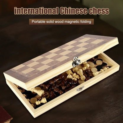 Chess Board Sets Folding Storage Wooden