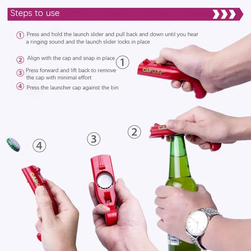 Beer Opener Cap Launcher