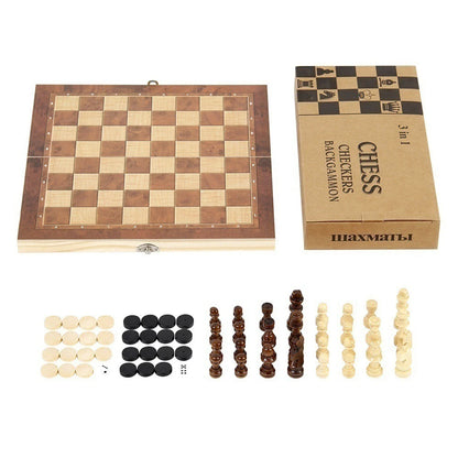 Chess Board Sets Folding Storage Wooden