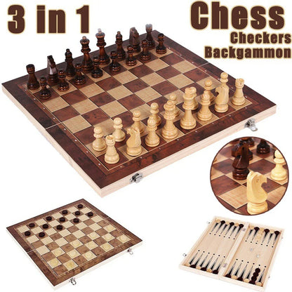 Chess Board Sets Folding Storage Wooden